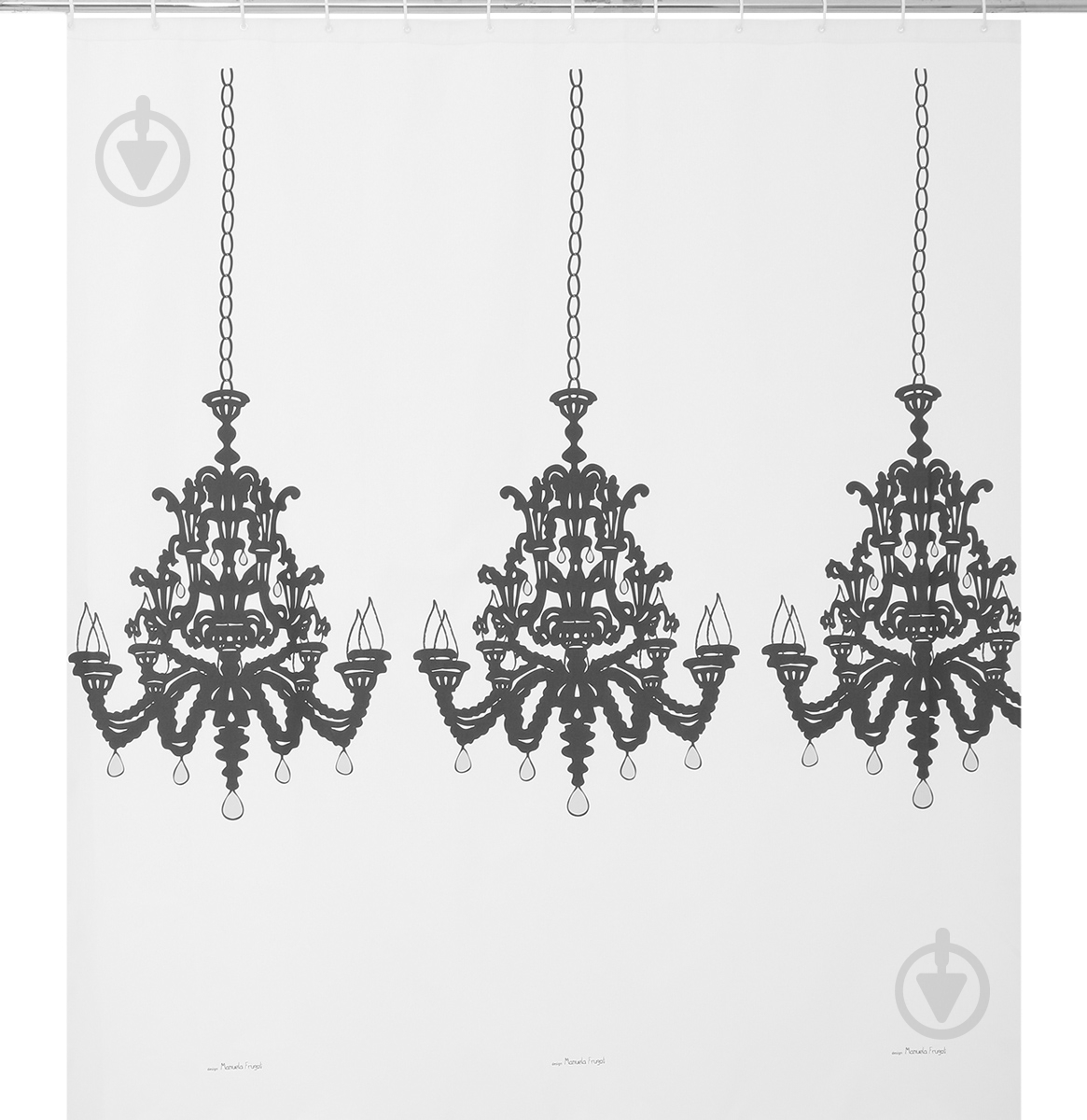 Штора для душа Bacchetta Lamp nero 180x200 - фото 1 Штора для душа Bacchetta Lamp nero 180x200 - фото 1