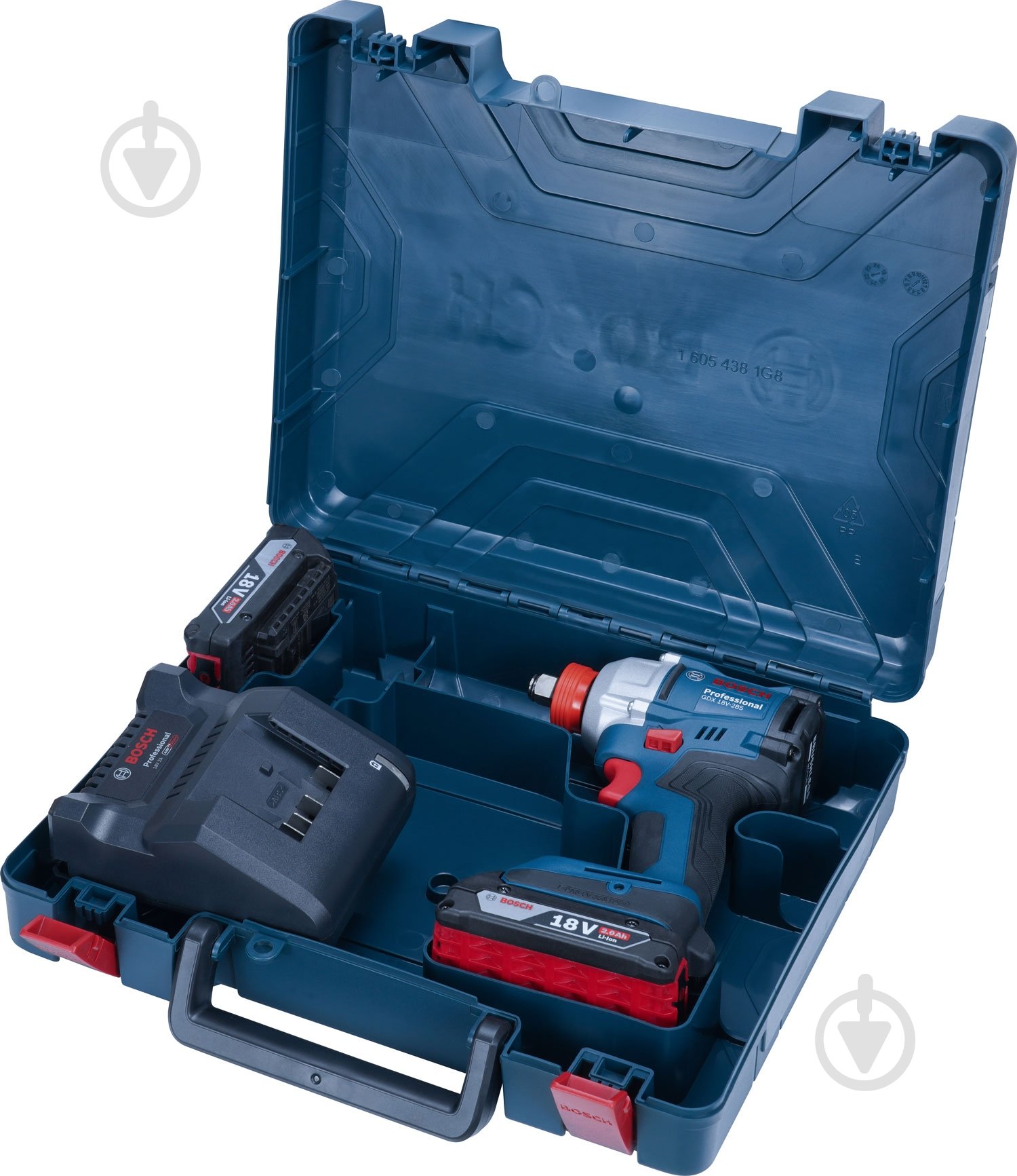 Гайковерт ударный аккумуляторный Bosch Professional GDX 18V-285+ (Кейс + 2х аккумуляторы 18V 2,0Ah + Зарядное устройство) 06019N2122 - фото 2