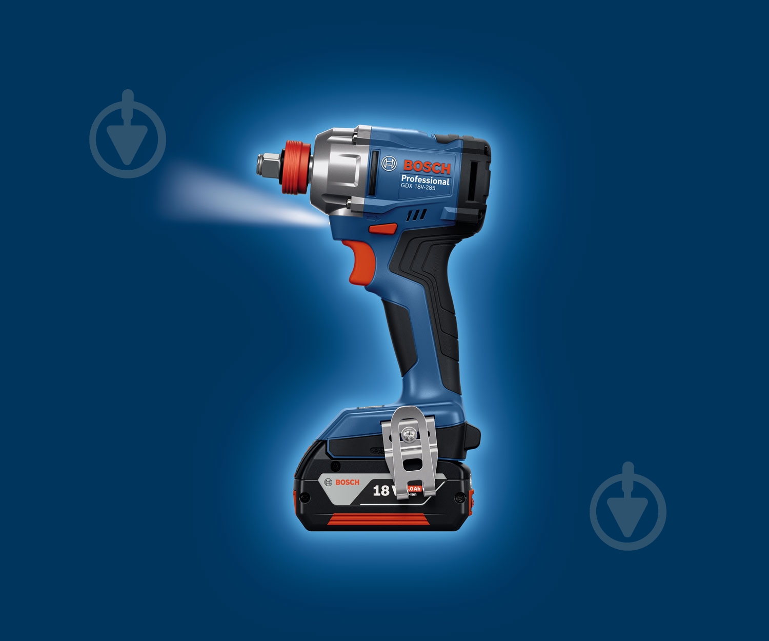 Гайковерт ударный аккумуляторный Bosch Professional GDX 18V-285+ (Кейс + 2х аккумуляторы 18V 2,0Ah + Зарядное устройство) 06019N2122 - фото 11