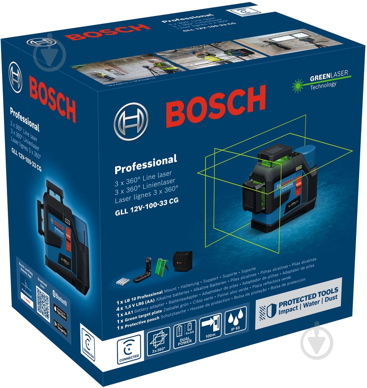 Нівелір лазерний Bosch Professional GLL 12V-100-33 CG 0601065400 - фото 13
