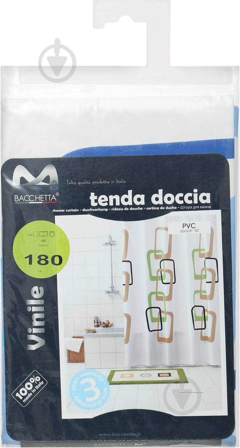 Штора для душа Bacchetta Quadri '60 celeste 08 - фото 3
