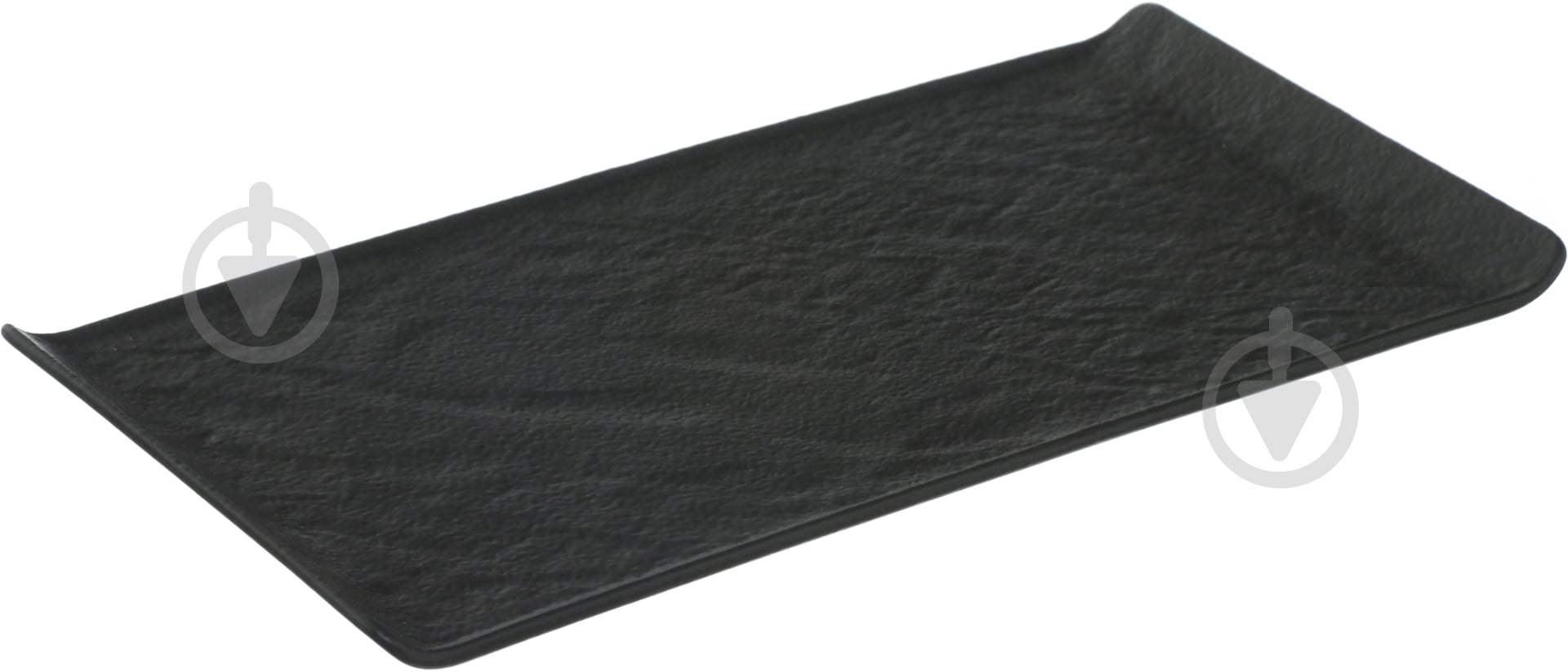 Блюдо прямоугольное Fiora Lavastone Black Surf 29,5x15 см - фото 1