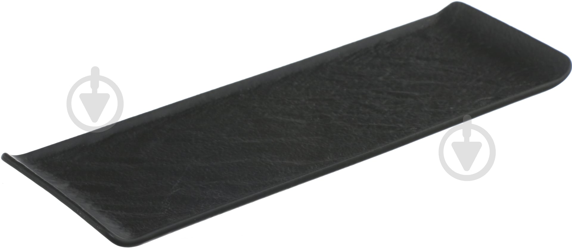 Блюдо прямоугольное Fiora Lavastone Black Surf 30x10 см - фото 1