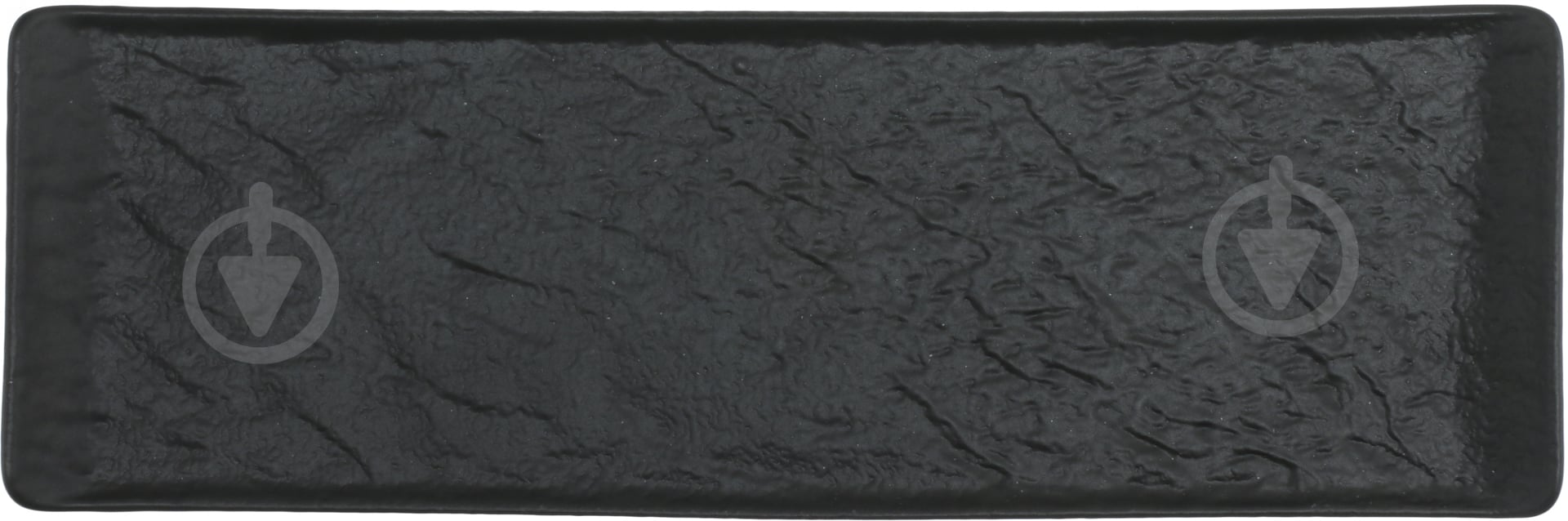Блюдо прямоугольное Fiora Lavastone Black Surf 30x10 см - фото 2