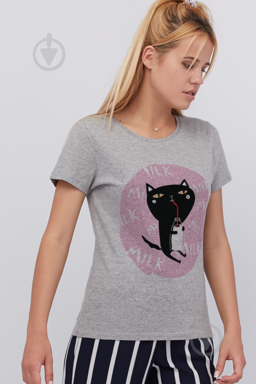 Футболка YAPPI Basic WG1057 р.M серый - фото 1 Футболка YAPPI Basic WG1057 р.M серый - фото 1