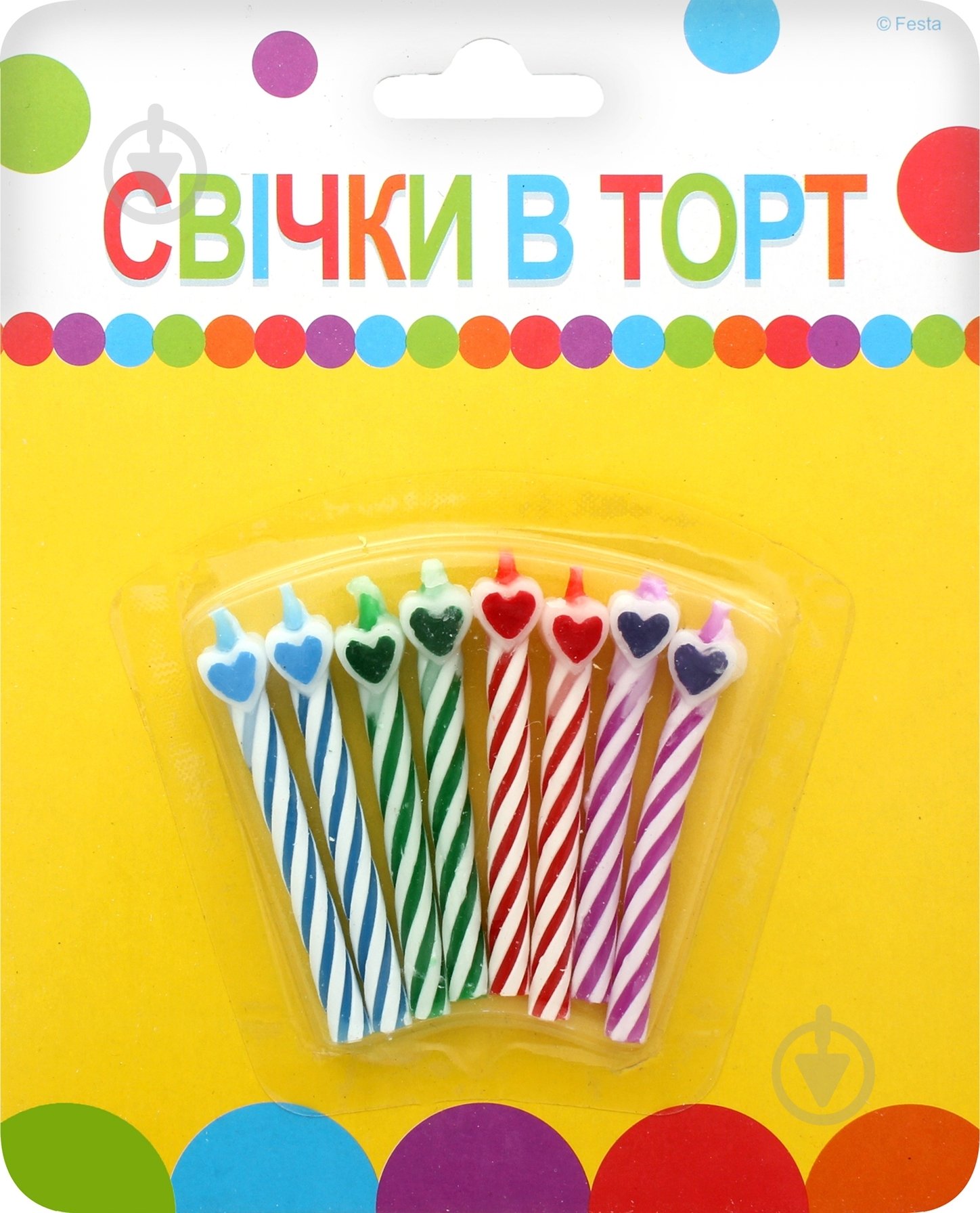 Набор свечей Сердечки Ві та Ві 8 шт. - фото 1