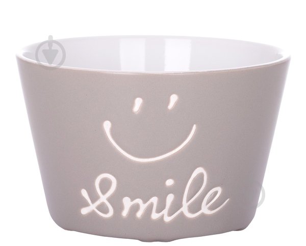 Салатник Limited Edition Smile 570 мл серый - фото 1