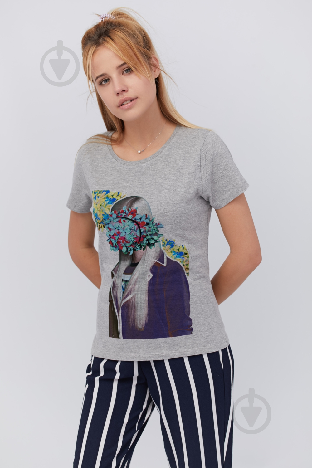 Футболка YAPPI Basic WG1080 р.S серый - фото 1