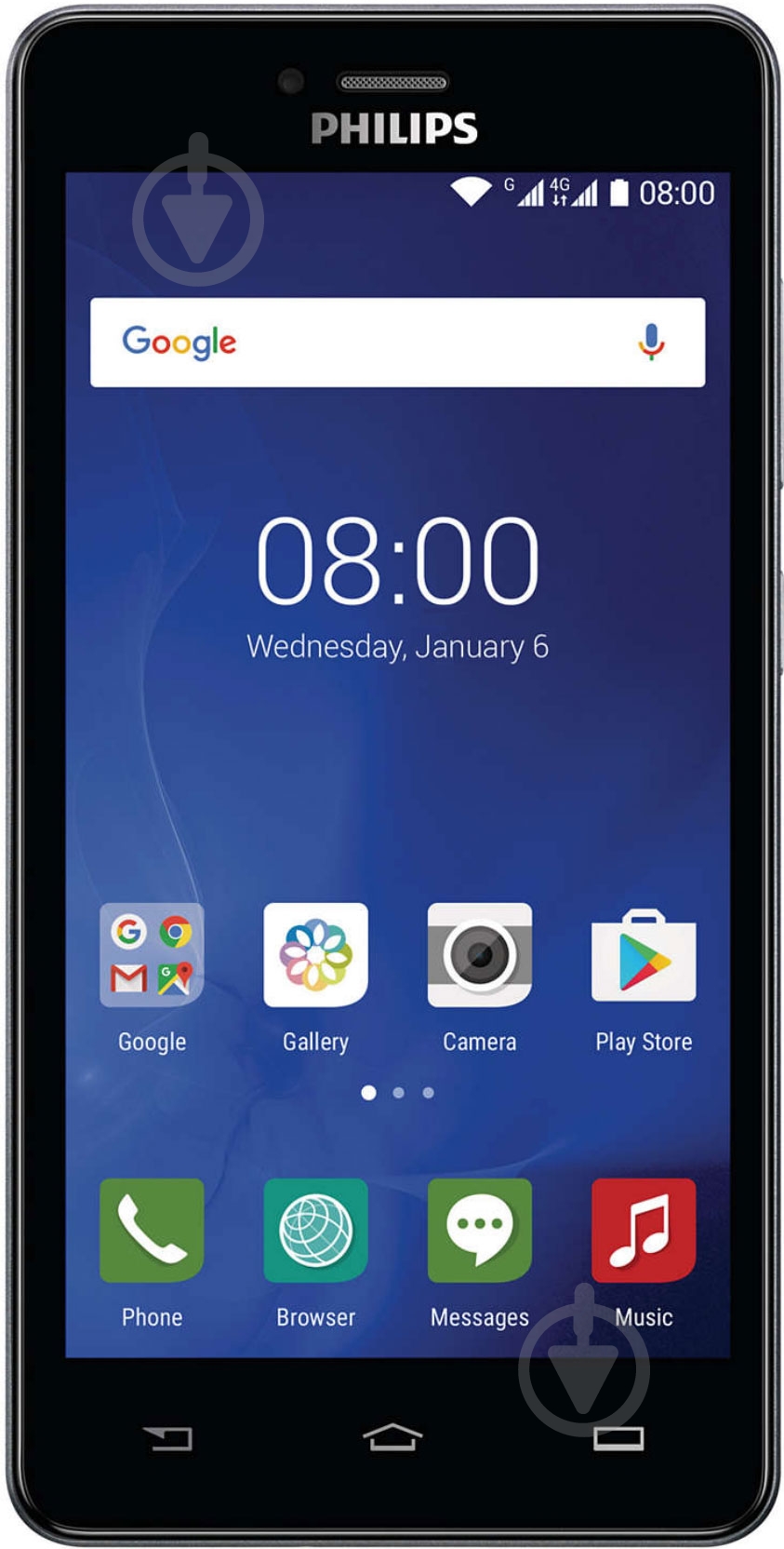 Смартфон Philips S326 DualSim 1/8GB grey - фото 1