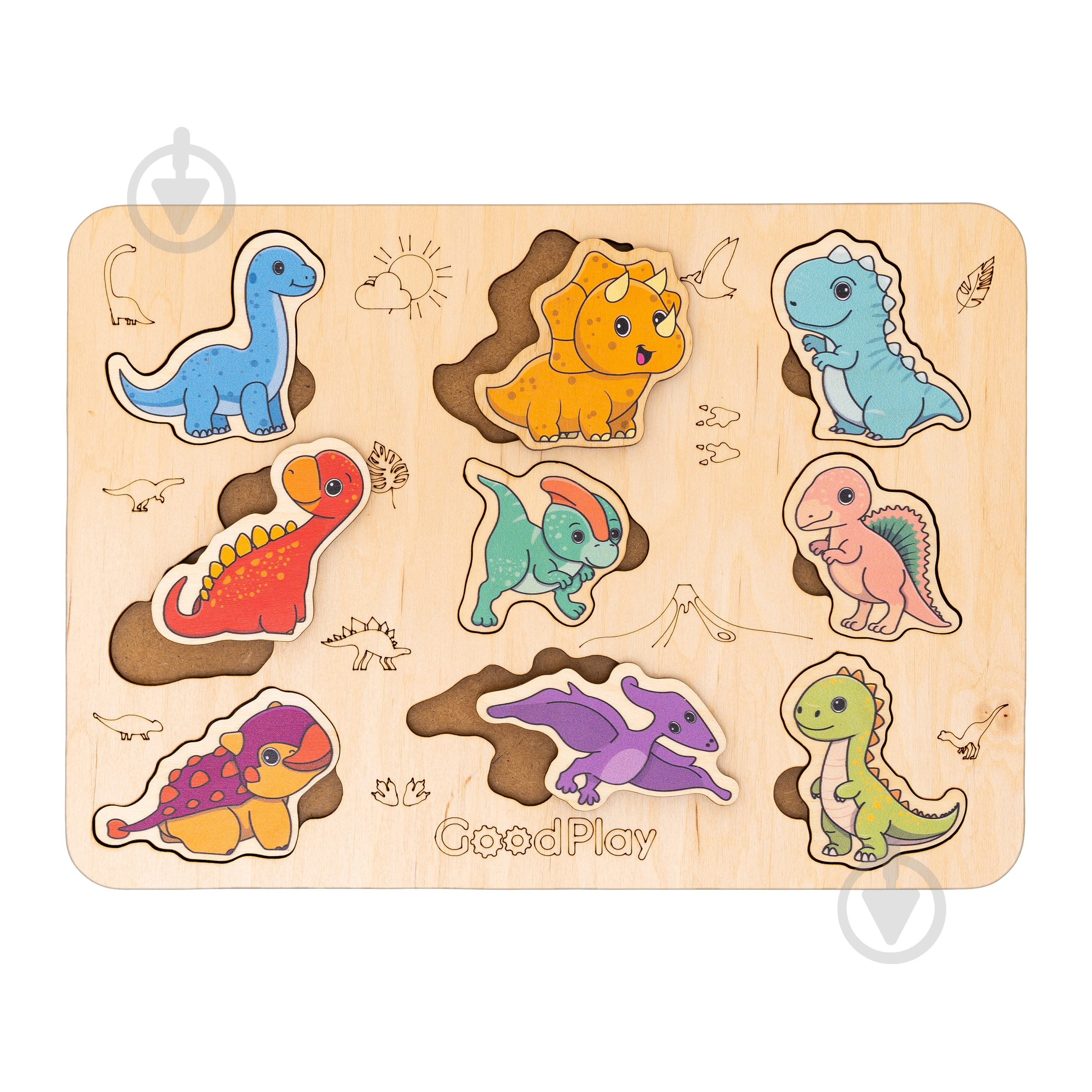 Пазл дерев’яний Good Play ДиноСвіт PS-4-019 - фото 2