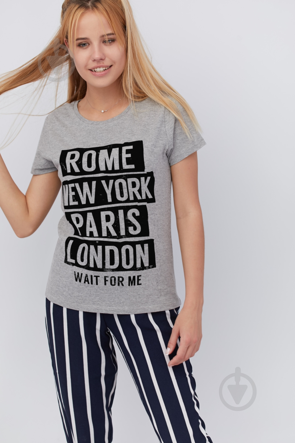 Футболка YAPPI Basic WG1050 р.S серый - фото 1