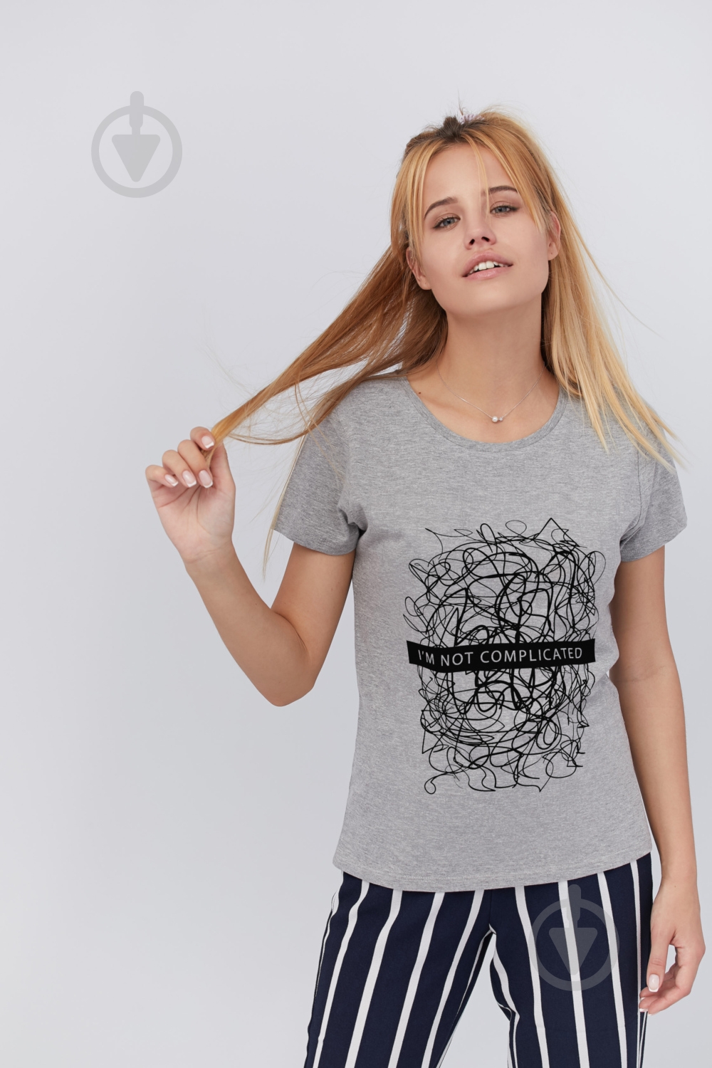 Футболка YAPPI Basic WG1083 р.XL серый - фото 1