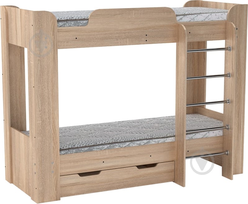 Кровать Компанит Твикс-2 70x190 см дуб сонома - фото 1