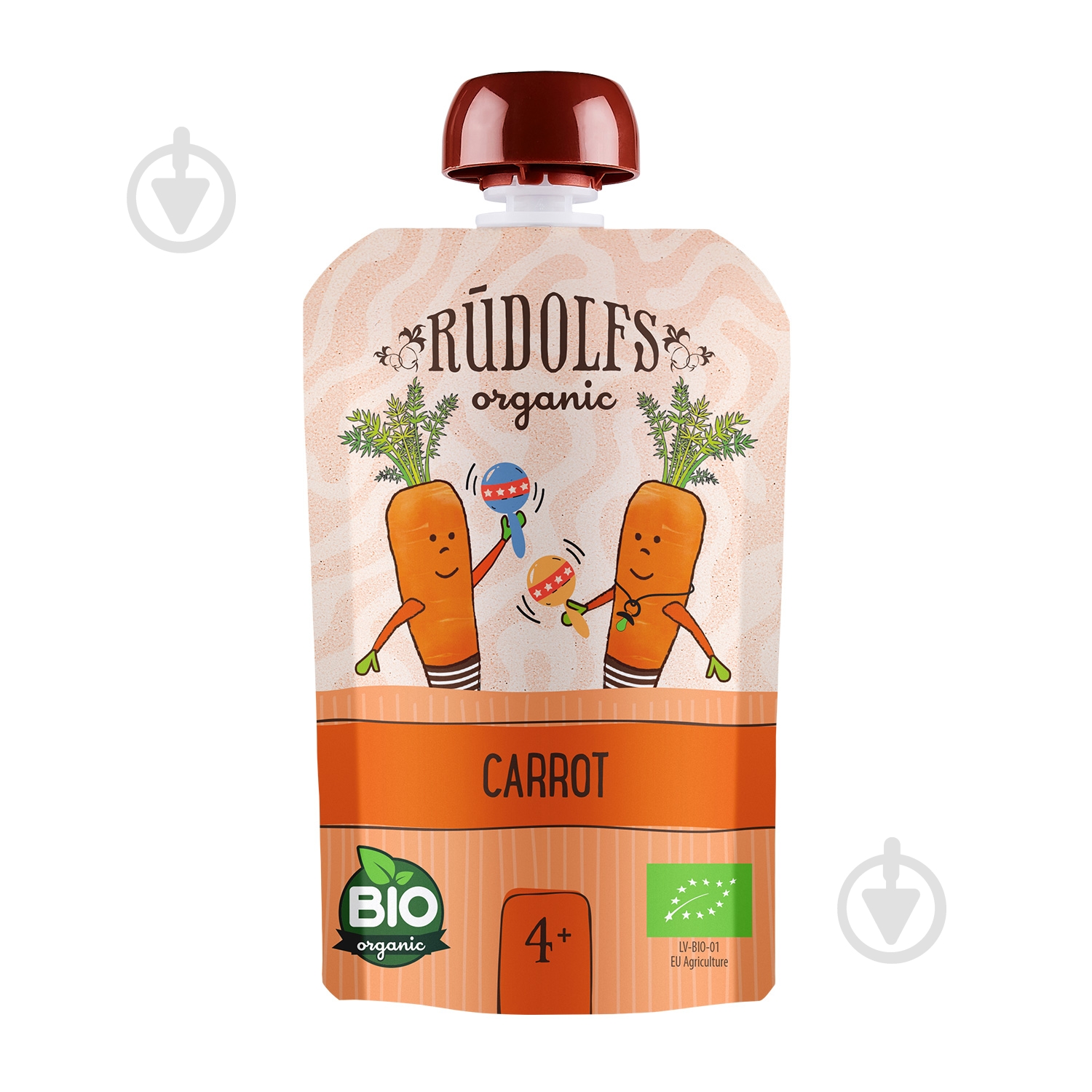 Пюре овощное Rudolfs organic Морковь 4+ 90 г - фото 1 Пюре овощное Rudolfs organic Морковь 4+ 90 г - фото 1