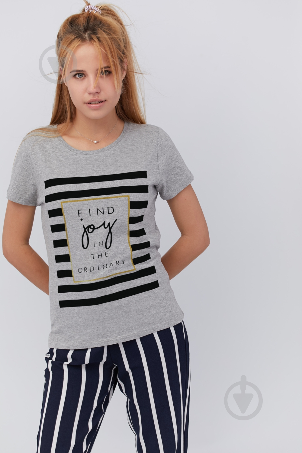 Футболка YAPPI Basic WG1047 р.L серый - фото 1 Футболка YAPPI Basic WG1047 р.L серый - фото 1