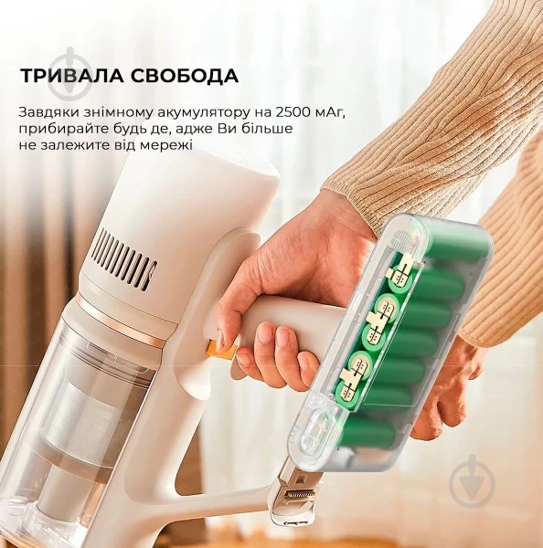 Пилосос Xiaomi Dreame Cordless Vacuum Cleaner U20 white - фото 8
