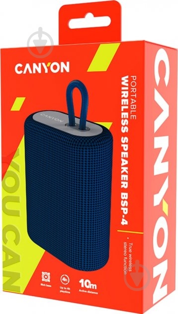 Акустическая система Canyon BSP-4 1.0 blue (CNE-CBTSP4BL) - фото 4