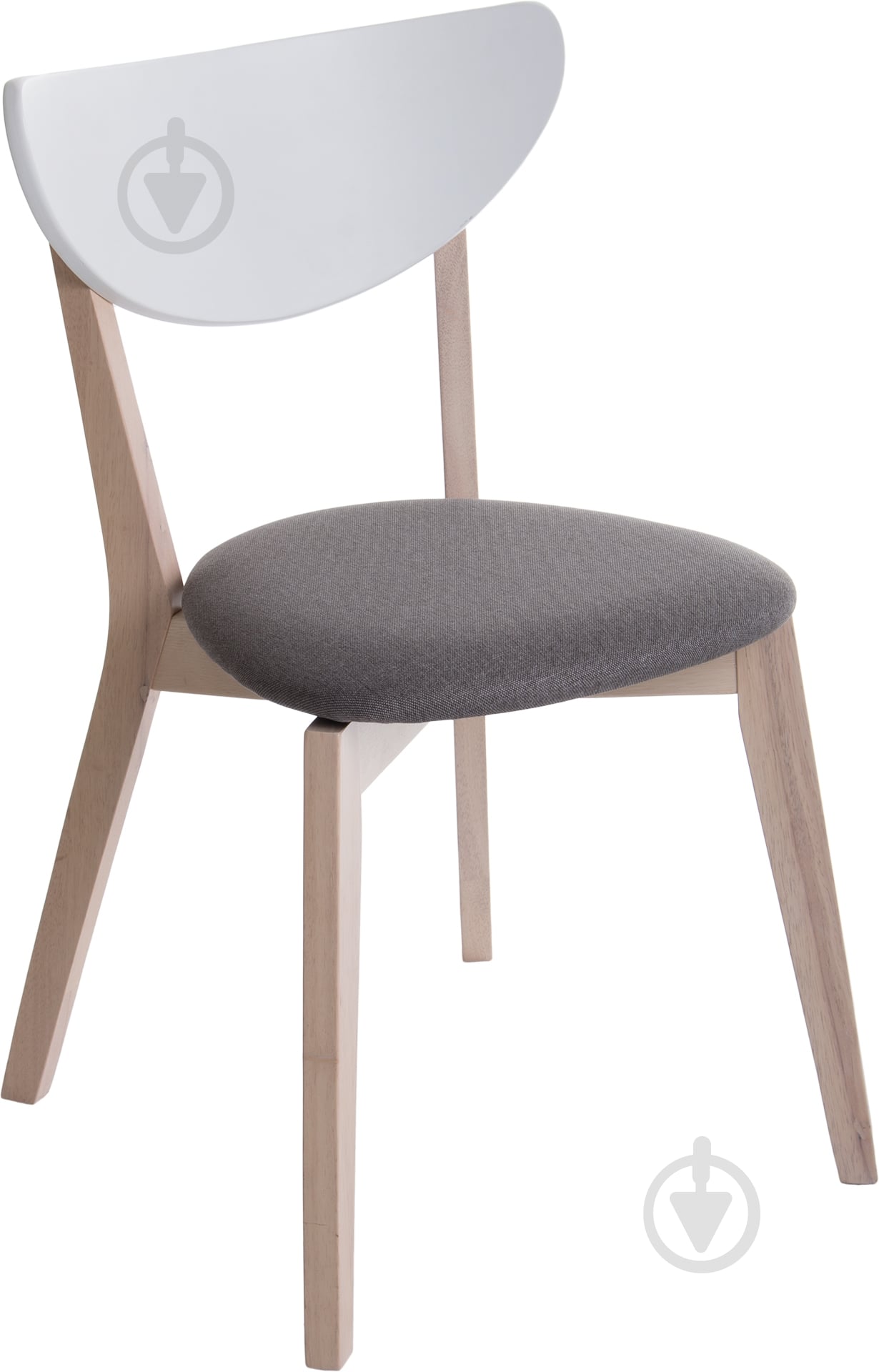 Стул обеденный Nell дуб выбеленный/белый, серый - фото 1