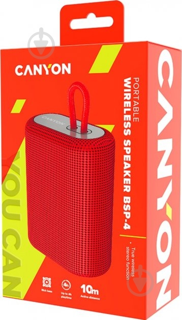Акустическая система Canyon BSP-4 1.0 red (CNE-CBTSP4R) - фото 4
