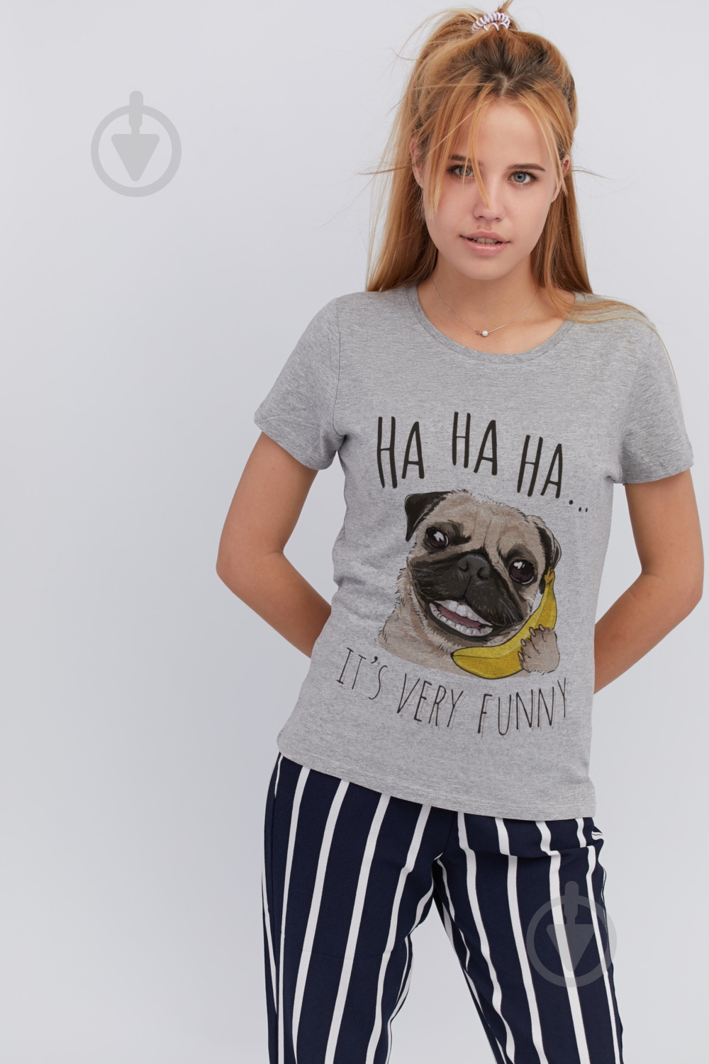 Футболка YAPPI Basic WG1066 р.L серый - фото 1 Футболка YAPPI Basic WG1066 р.L серый - фото 1