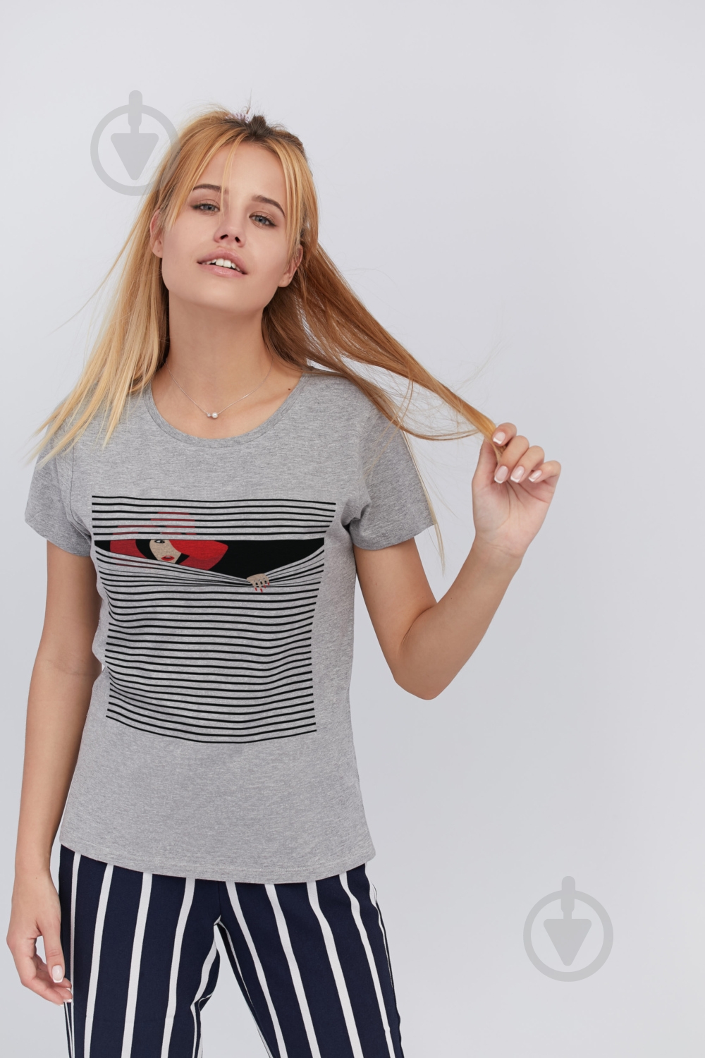 Футболка YAPPI Basic WG1064 р.M серый - фото 1