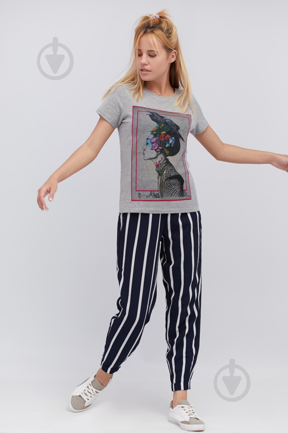 Футболка YAPPI Basic WG1074 р.S сірий - фото 2 Футболка YAPPI Basic WG1074 р.S сірий - фото 2