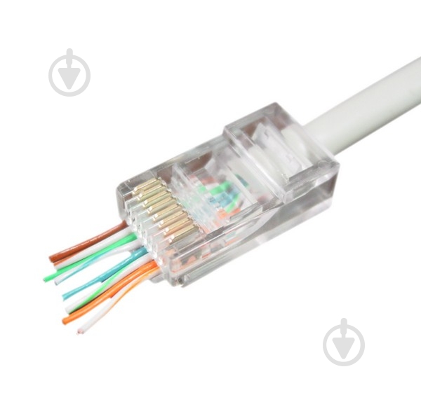 Коннектор Cablexpert LC-PTU-01/100, 8P8C, CAT-5e, UTP, со сквозными отверстиями (100 шт.) - фото 2 Коннектор Cablexpert LC-PTU-01/100, 8P8C, CAT-5e, UTP, со сквозными отверстиями (100 шт.) - фото 2