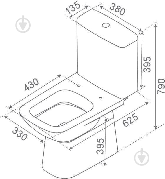 Унітаз-компакт CeraStyle Duru з вертикальним зливом - фото 8 Унітаз-компакт CeraStyle Duru з вертикальним зливом - фото 8