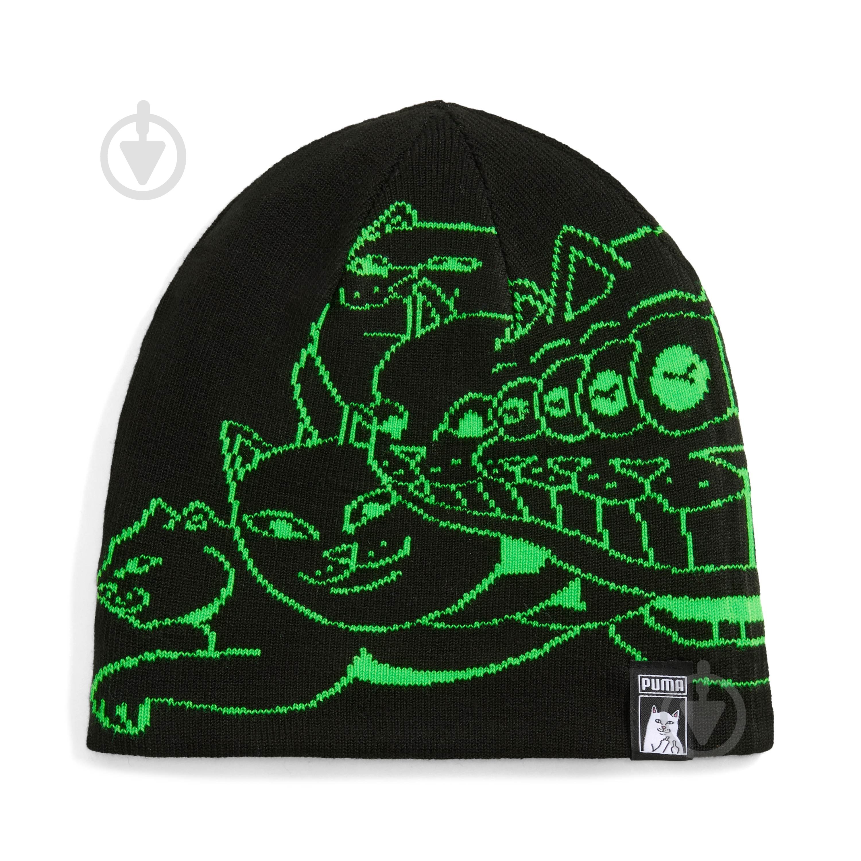 Шапка Puma x RIPNDIP Reversable Skull Beanie 02659601 р.os черный - фото 1 Шапка Puma x RIPNDIP Reversable Skull Beanie 02659601 р.os черный - фото 1