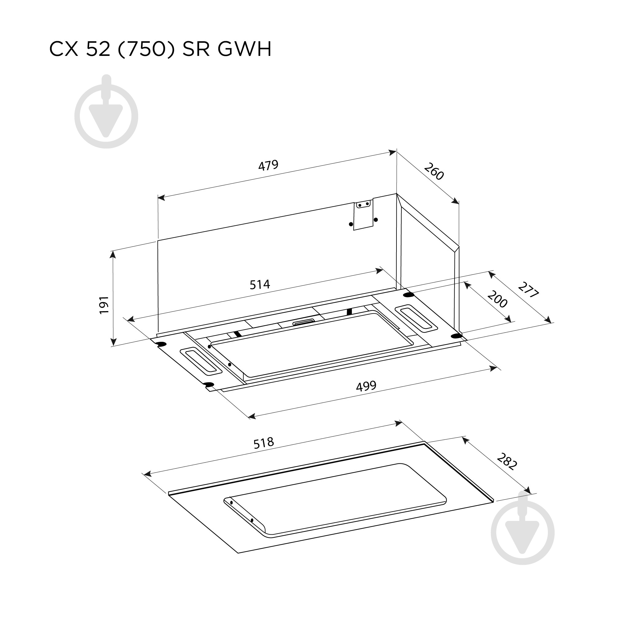 ВИТРИНА! Вытяжка Pyramida CX 52 (750) SR GWH - фото 8