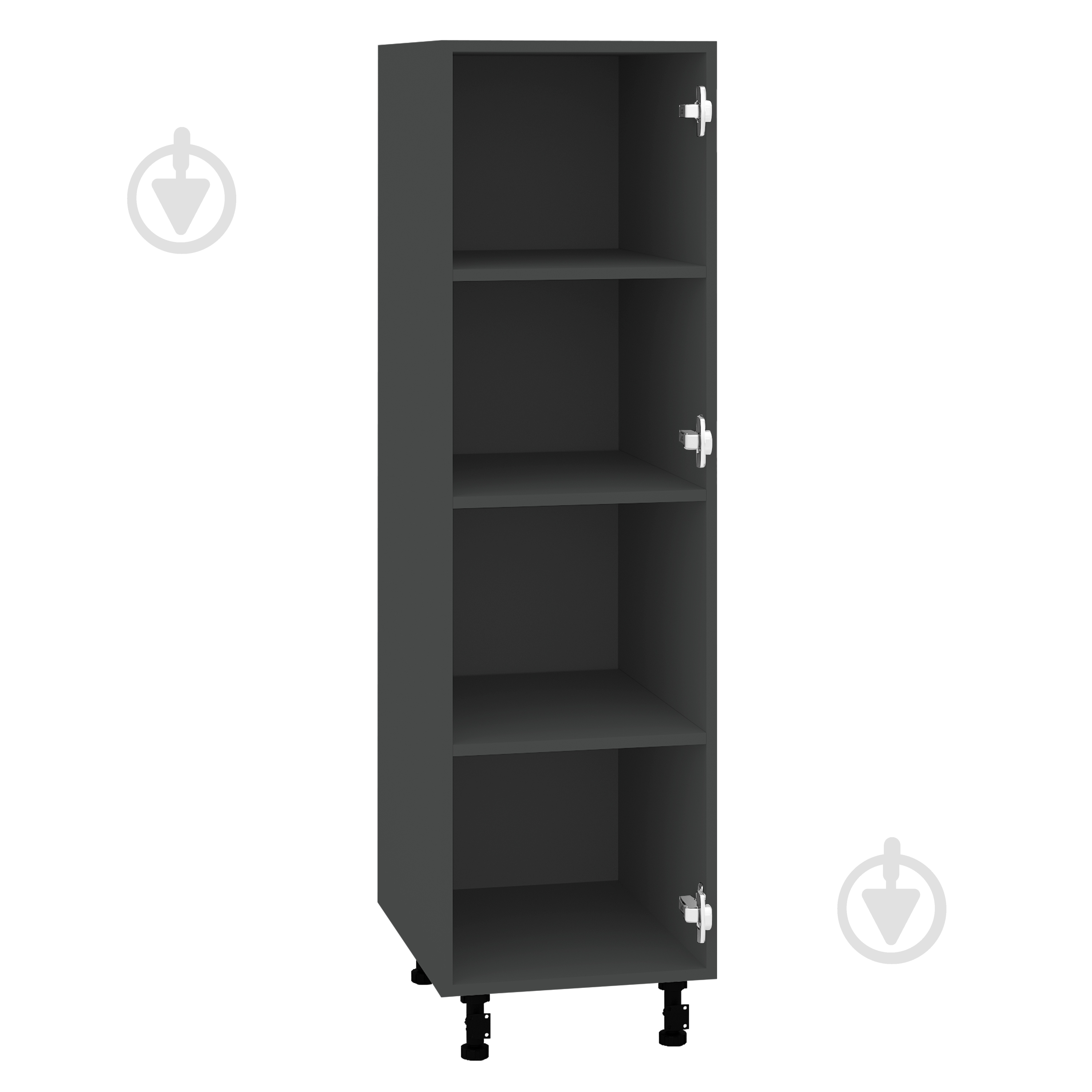 Шкаф-пенал LuxeForm с полками 400x1440x560 мм графит - фото 1 Шкаф-пенал LuxeForm с полками 400x1440x560 мм графит - фото 1