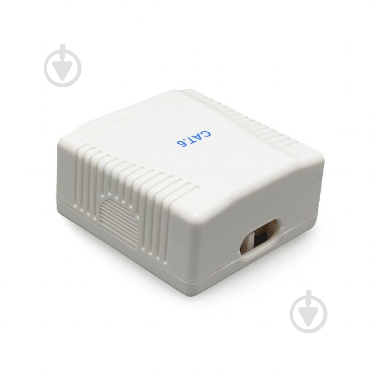 Розетка комп’ютерна на 2 порти з екраном RJ-45, 6 cat IP20 білий NCAC-2F6-01 - фото 2