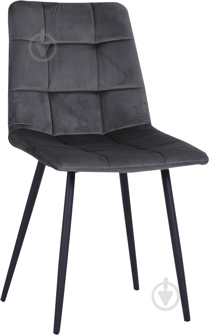 Стілець обідній Nowy Styl FORM FX BLACK (BOX-2) SQR (CH) PUMA-04 темно-сірий / чорний - фото 1
