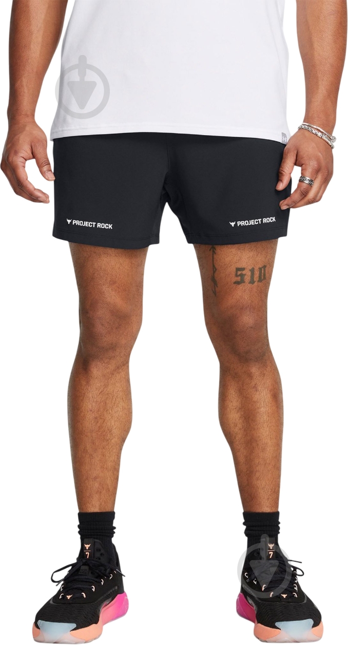 Шорты Under Armour PJT ROCK ULTIMATE 5 TRAINING SHORT 1384217-001 р. M черный - фото 1