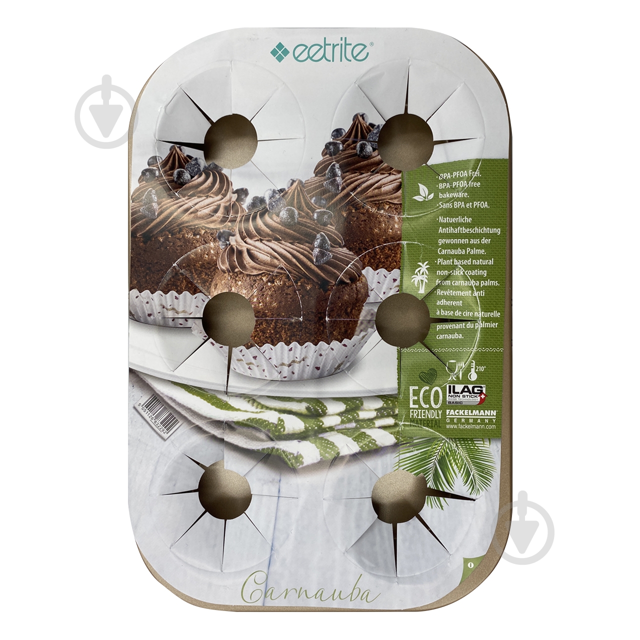 Форма для маффинов Fackelmann Eetrite 29x20x3 см 683229 - фото 2 Форма для маффинов Fackelmann Eetrite 29x20x3 см 683229 - фото 2