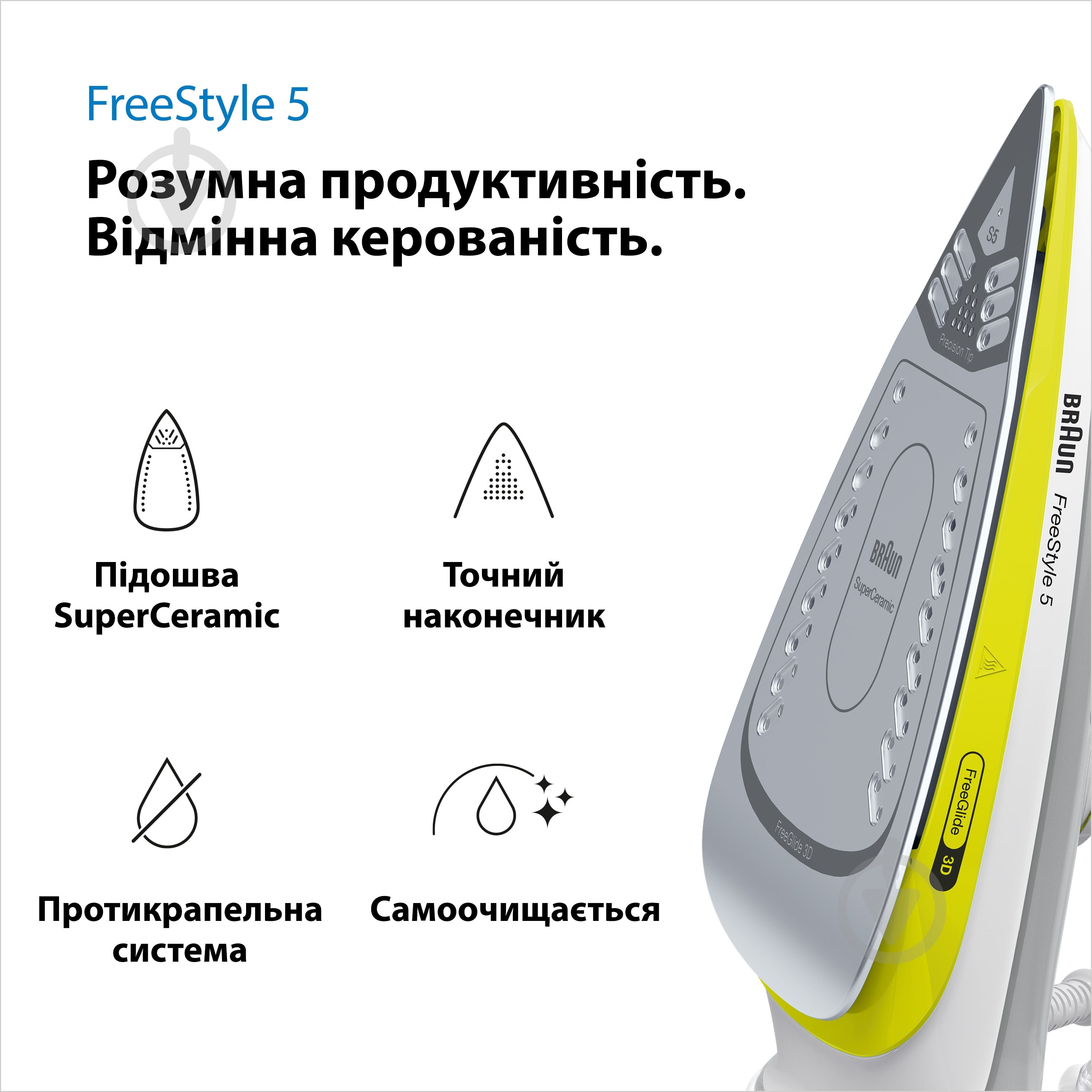 ВИТРИНА! Утюг Braun SI5016YL FreeStyle 5 - фото 2 ВИТРИНА! Утюг Braun SI5016YL FreeStyle 5 - фото 2