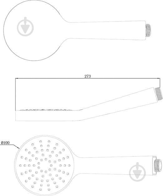 Ручной душ Ravak Flat S-1 960.00 - фото 2