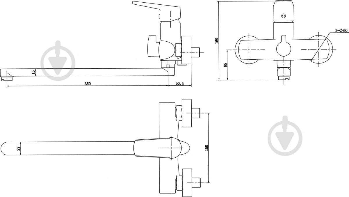 Смеситель для ванны ScandiSPA Skadi FF35162-22 - фото 3 Смеситель для ванны ScandiSPA Skadi FF35162-22 - фото 3
