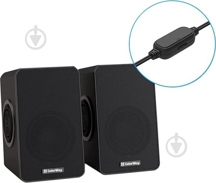 Акустическая система ColorWay BaseSound CW-SPU03BK 2.0 black - фото 3