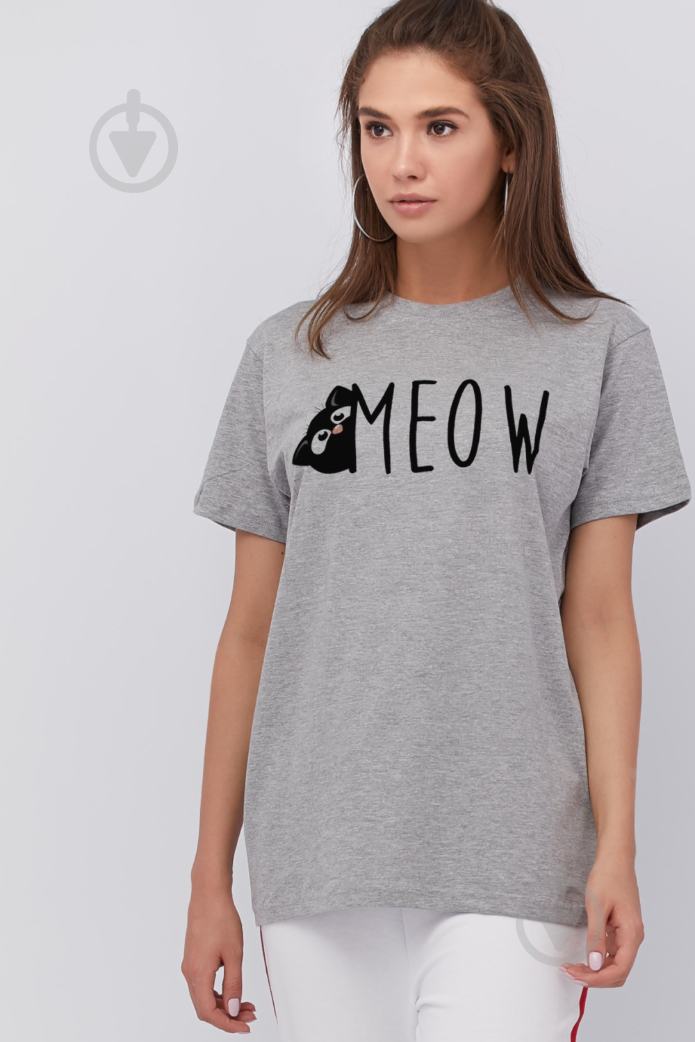 Футболка YAPPI Oversize WG3080 р.M серый - фото 1