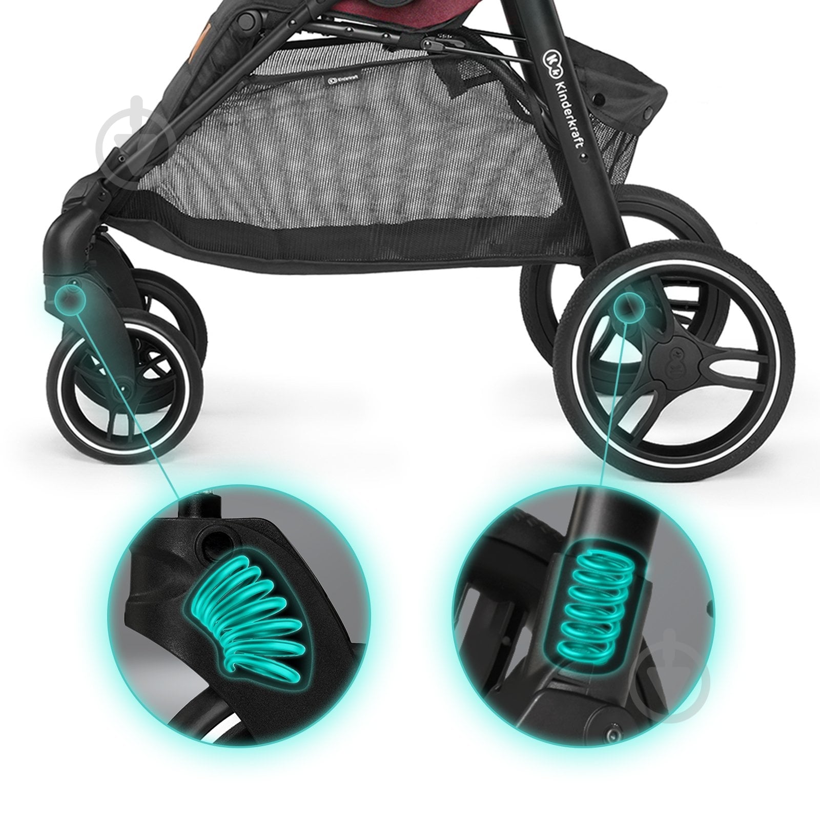 Коляска прогулочная Kinderkraft Grande 2020 черная KKWGRANBLK000N - фото 6
