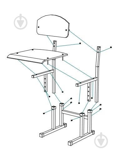 Комплект парта и стул-трансформеры SECTOR DMY-7003 - фото 15