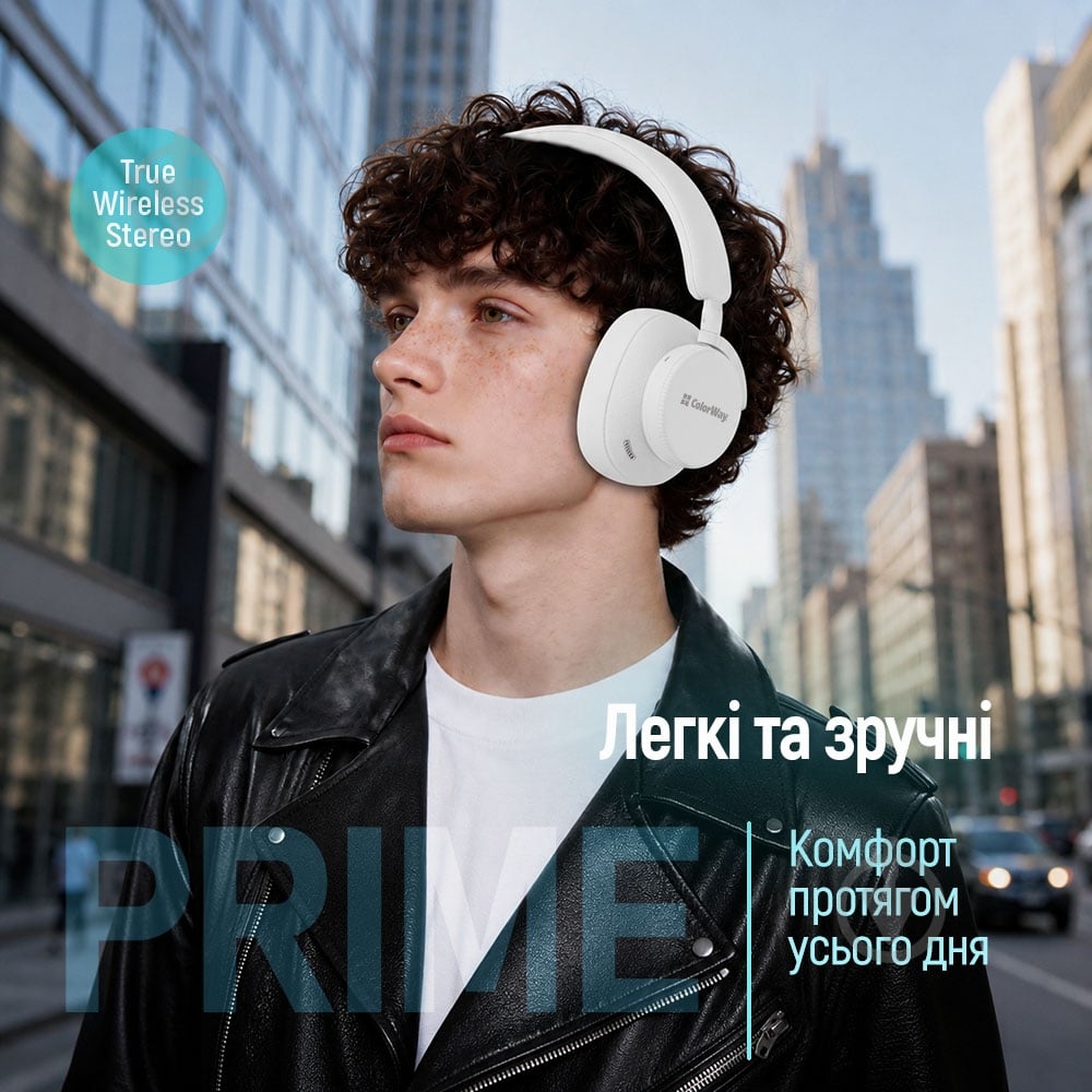 Наушники ColorWay white (CW-HBT01WT) - фото 5