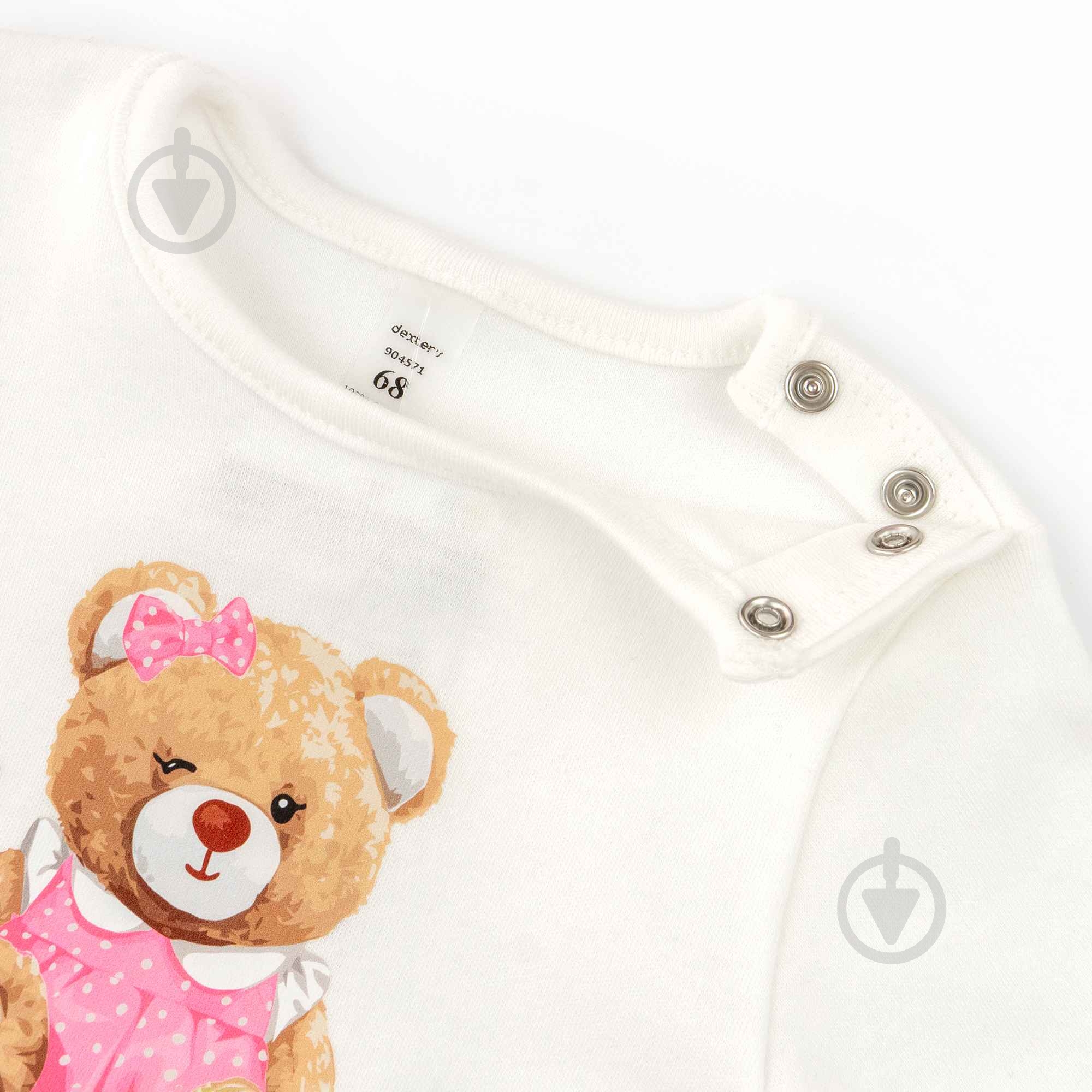 Боди детское для девочки Dexter's Bears р.80 молочный 904571 - фото 2