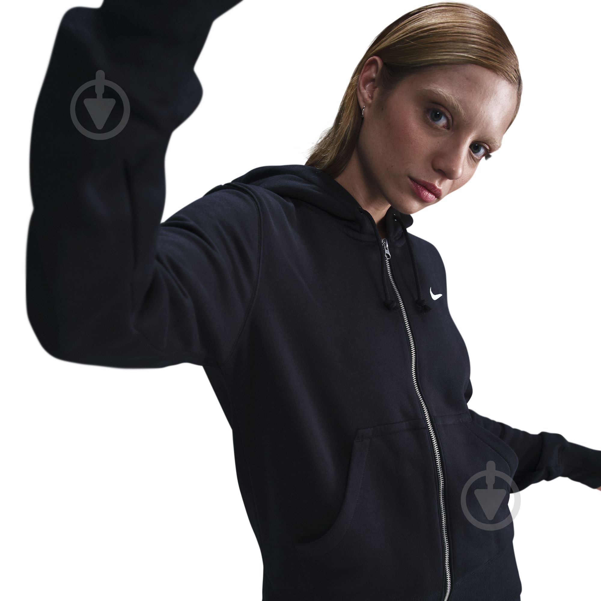 Джемпер Nike W NSW PHNX FLC STD FZ HDY HJ0995-010 р.L черный - фото 6 Джемпер Nike W NSW PHNX FLC STD FZ HDY HJ0995-010 р.L черный - фото 6