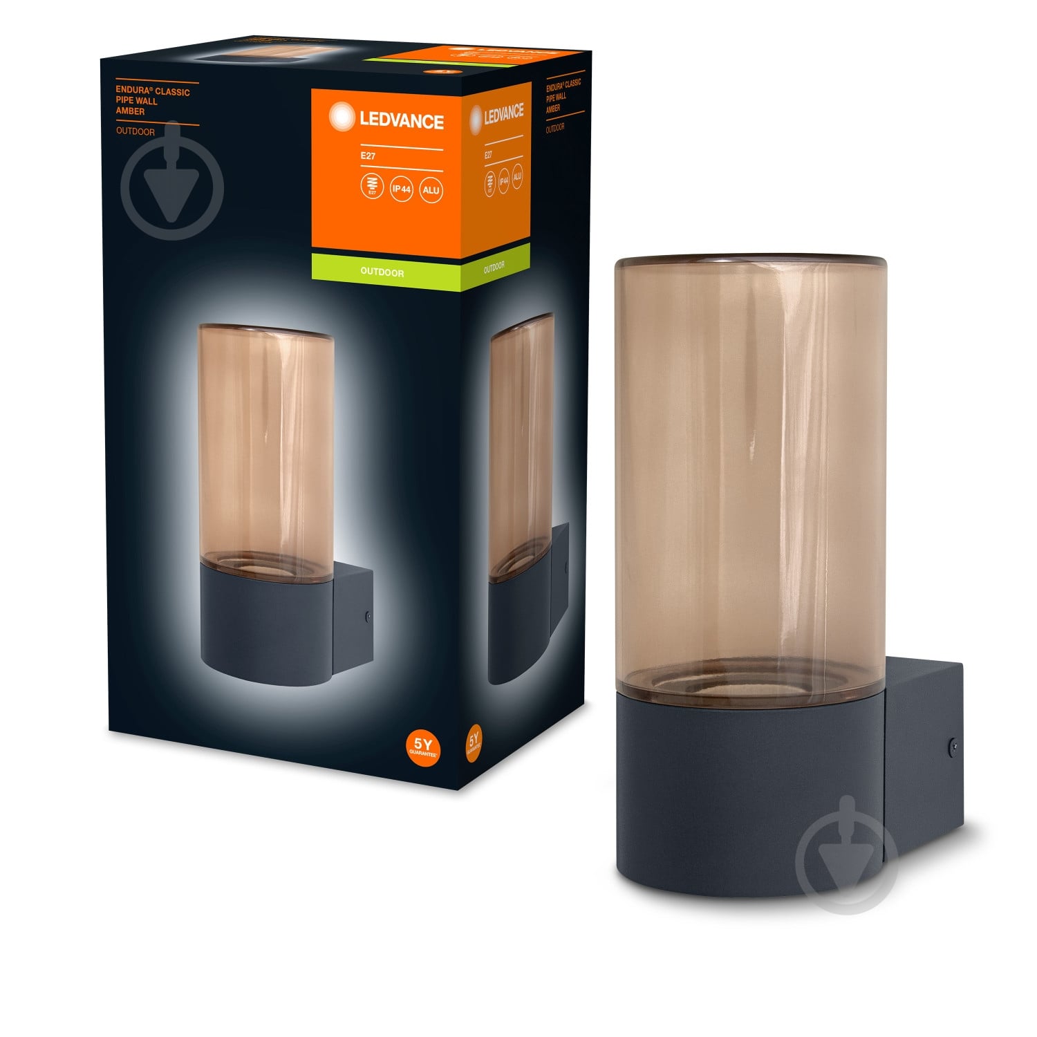 ВІТРИНА! Бра Ledvance Endura Classic Pipe Wall E27 25 Вт IP44 темно-сірий - фото 1