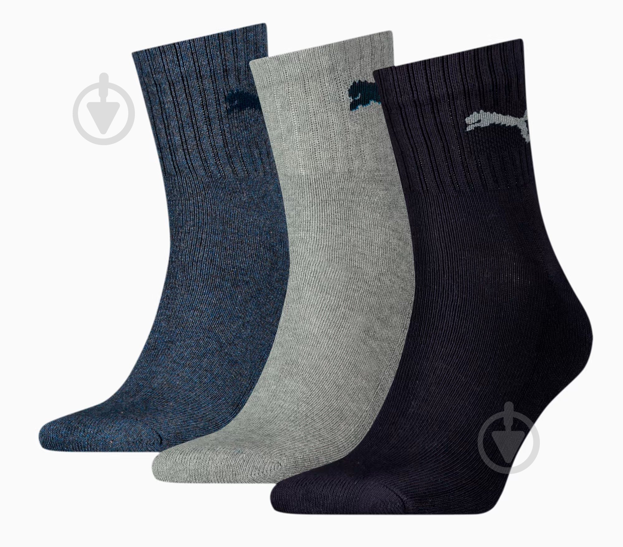 Шкарпетки Puma UNISEX SHORT CREW 3P 90611058 р.35-38 синій - фото 1 Шкарпетки Puma UNISEX SHORT CREW 3P 90611058 р.35-38 синій - фото 1