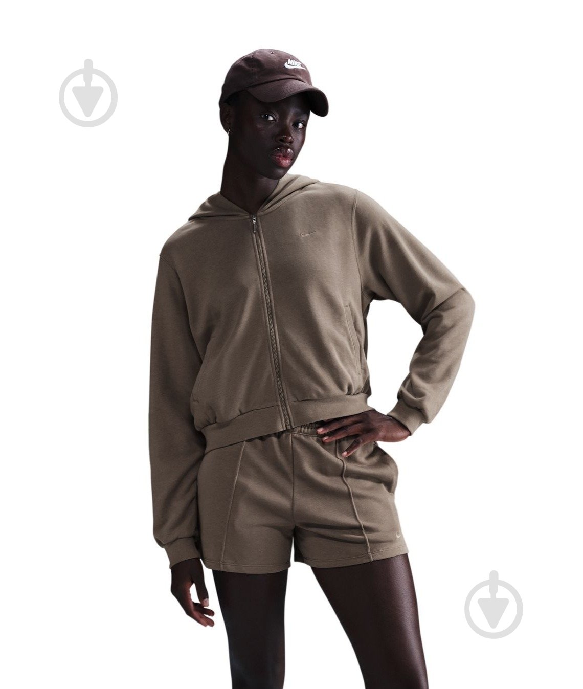 Джемпер Nike W NSW NK CHLL FT FZ HDY FN2415-233 р.S коричневий - фото 1