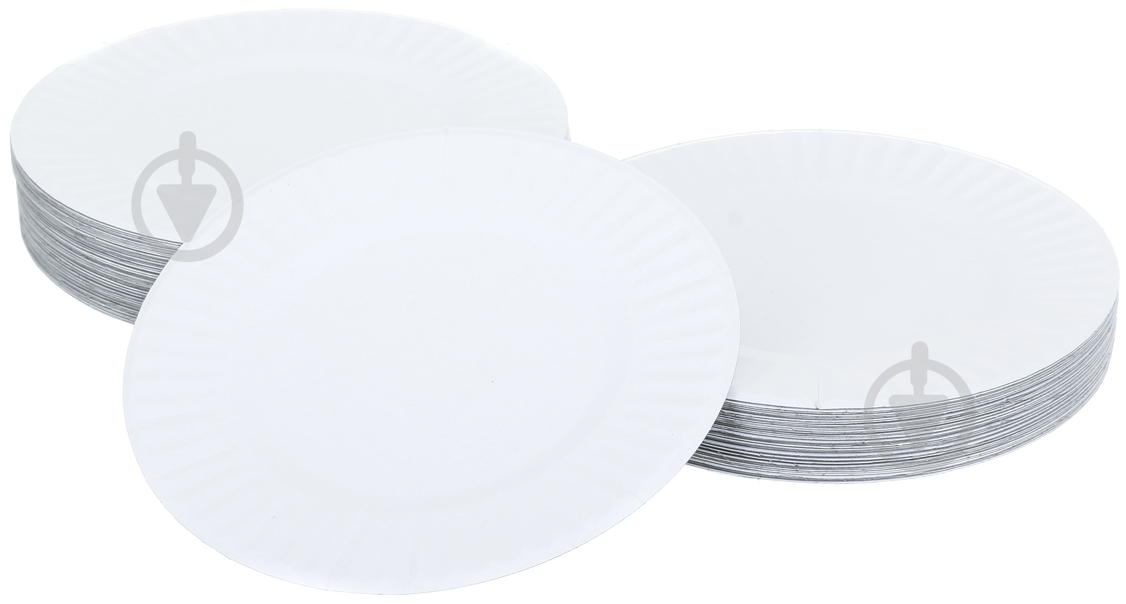 Тарелка одноразовая бумажная белая 18 см Weekend 100 шт. - фото 1