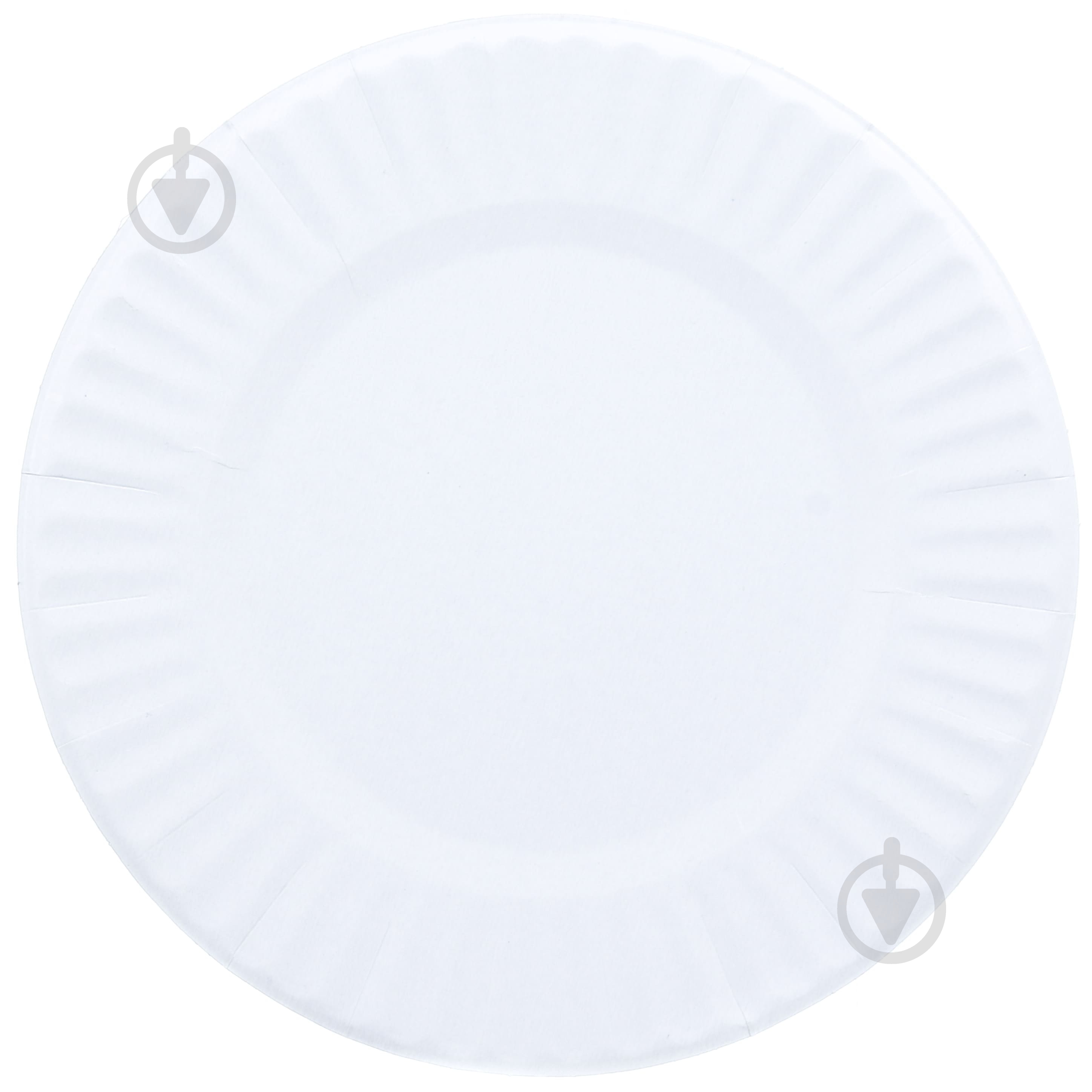 Тарелка одноразовая бумажная белая 18 см Weekend 100 шт. - фото 2